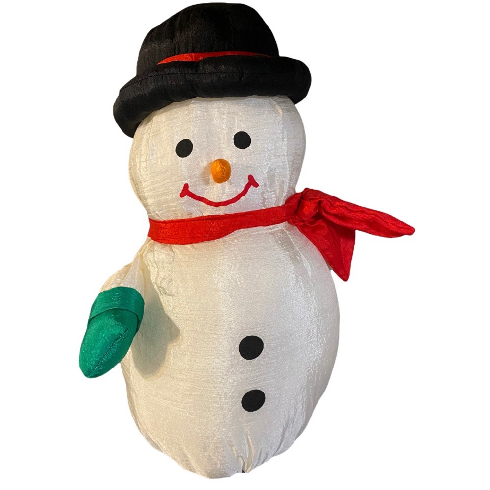 International Silver Company Christmas Plush Snowman Nylon Puffalump 18" 1996